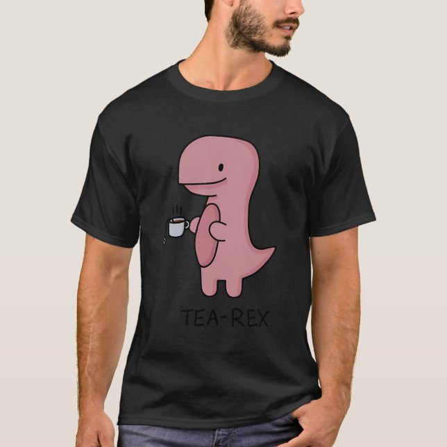 Tea Rex - Humourous Pun T-Shirt (Front)