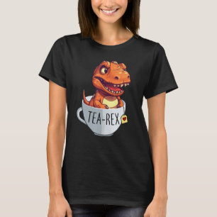 Tea-Rex in a Cup Cute T-Rex Dinosaur Funny Dino Pu T-Shirt