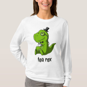 Tea Rex T-Rex Dinosaur Dino Coffee Hot Drink Cool  T-Shirt
