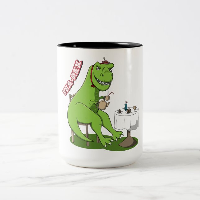 Tea-Rex Two-Tone Coffee Mug (Center)