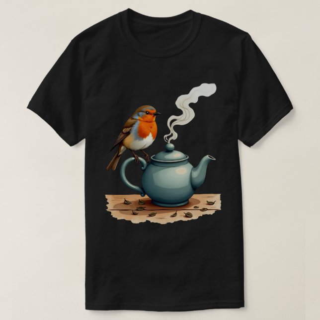 Tea Robin T-Shirt (Design Front)