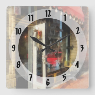 Tea Room in SoNo Norwalk, CT Square Wall Clock