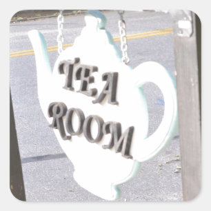 Tea Room Square Sticker