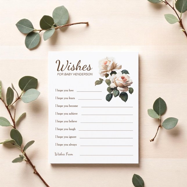 Tea Rose Baby Shower Wishes For Baby (Tea Rose Baby Shower Wishes For Baby)