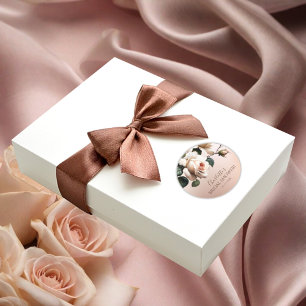 Tea Rose Bridal Shower Classic Round Sticker