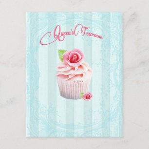 Tea Rose Cupcakes Invitations