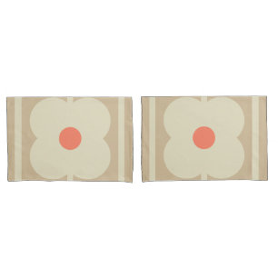 Tea Rose , Giant Abacus Flowers, retro style Pillowcase