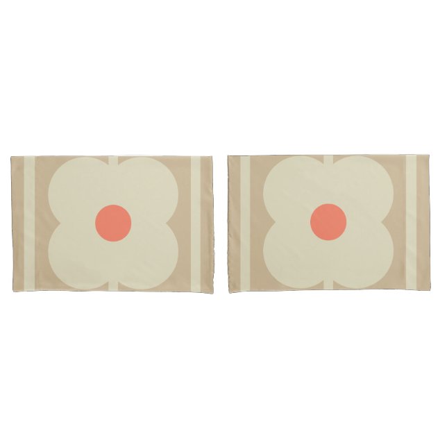 Tea Rose , Giant Abacus Flowers, retro style Pillowcase (Front-Set)