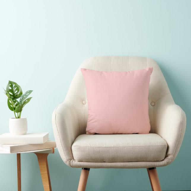 Tea Rose Pink Solid Colour Cushion (Chair)