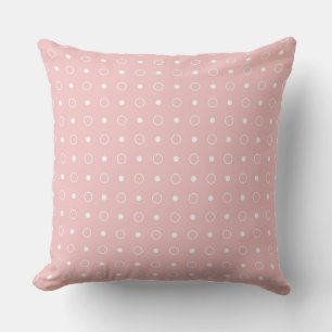 tea rose (red) and white dots cushion