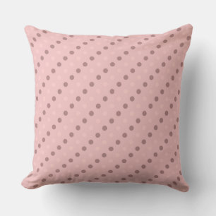 tea rose (red), mauve and mauve dots cushion