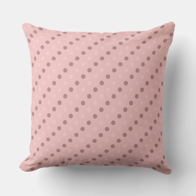 tea rose (red), mauve and mauve dots cushion (Front)