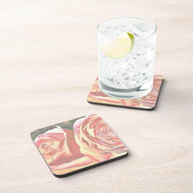 Tea Roses from the Garden Coaster (Right Side)