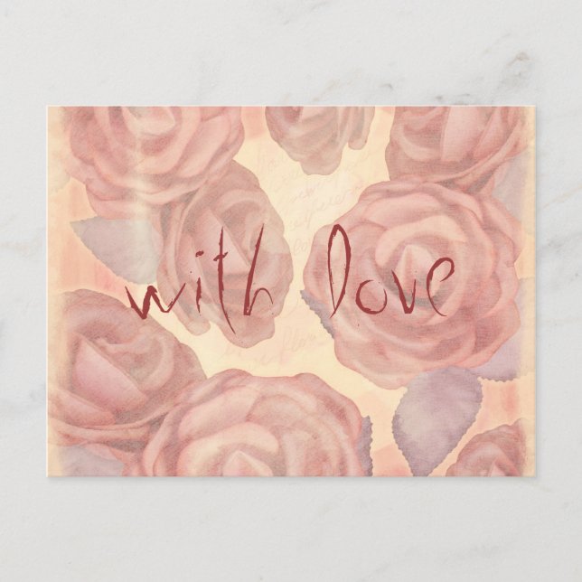 Tea roses, postcard (Front)