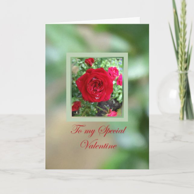 Tea Roses Special Valentine Card (Front)