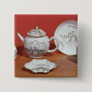 Tea service presented to Carl Linnaeus 15 Cm Square Badge