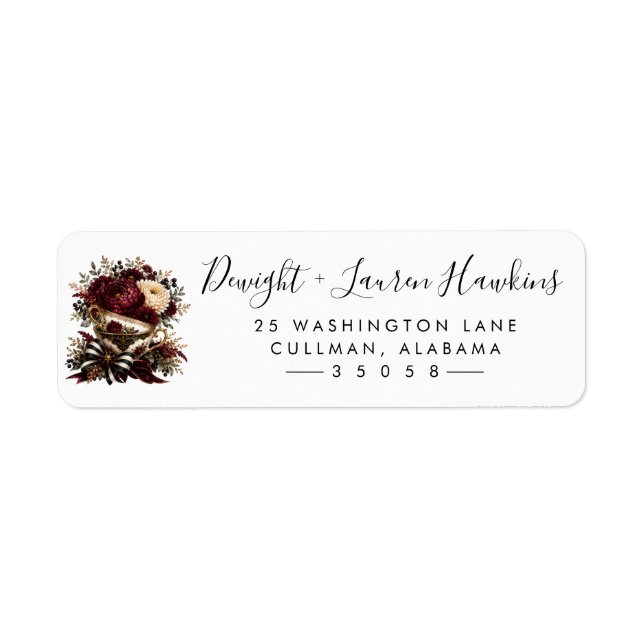 Tea Set | Return Address Label (Front)
