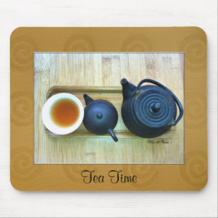 Tea Setting Photograph Overhead View Mouse Pad
