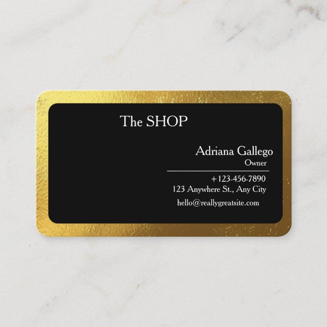 tea shop  Business card (editable) (Front)