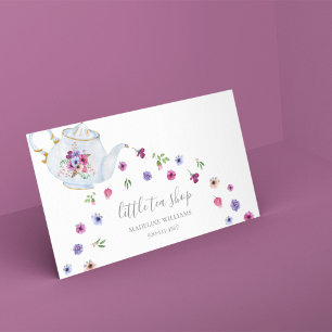 Tea Shop Floral Business Card