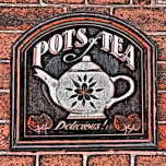 TEA SILVER PLATED NECKLACE<br><div class="desc">An art design of a vintage advertising sign of something many of us can't live without - pots and pots of tea!</div>