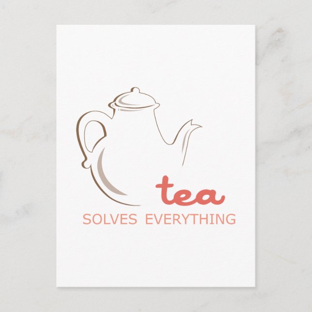 Tea Solves Everything Postcard (Front)