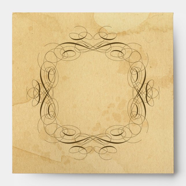 Tea Stained Vintage Wedding 1 - Matching Envelopes (Front)