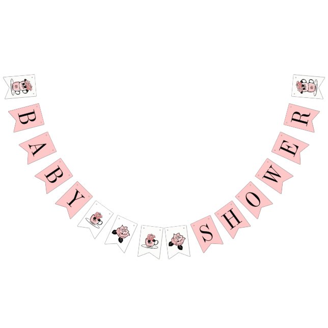 Tea Teacup & Flowers Baby Shower Banner (All)