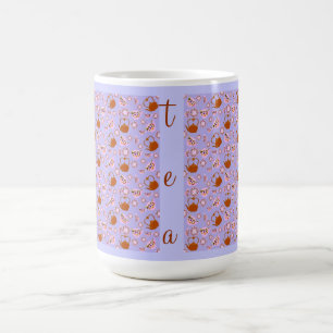 tea! teapot, teacup, plate and teakettle mug