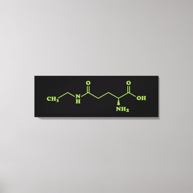 Tea Theanine Molecular Chemical Formula Canvas Print (Front)
