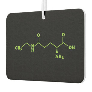 Tea Theanine Molecular Chemical Formula Car Air Freshener