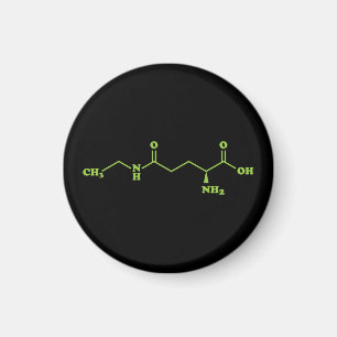 Tea Theanine Molecular Chemical Formula Magnet
