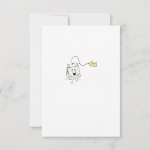 tea themed, tea lover, tea bag thank you card
