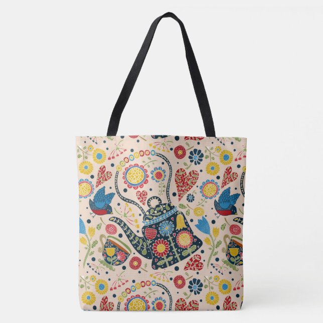Tea Time All Over Print Tote - See Back Bag (Front)