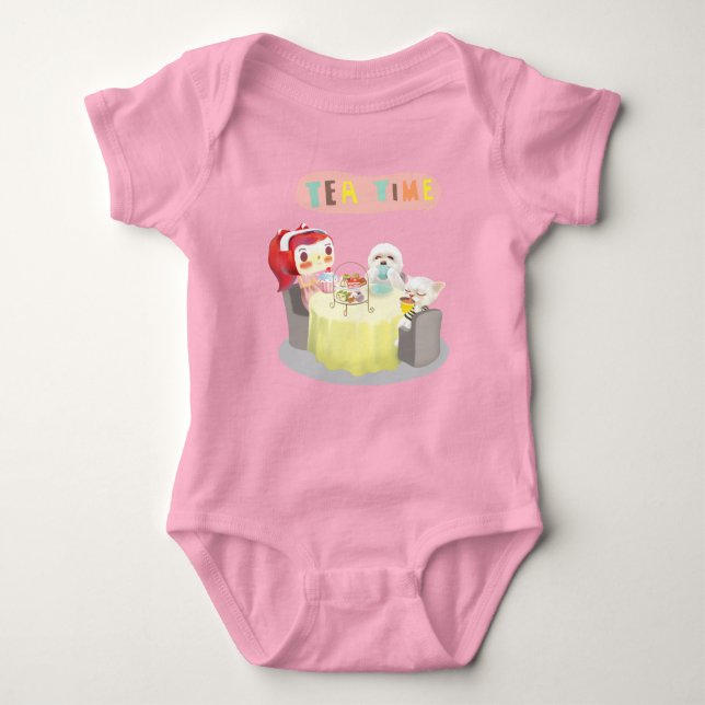 Tea Time Baby Bodysuit (Front)