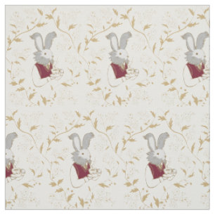 Tea Time Bunny Custom Fabric