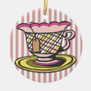 Tea Time Ceramic Tree Decoration