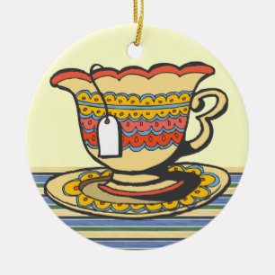 Tea Time Ceramic Tree Decoration