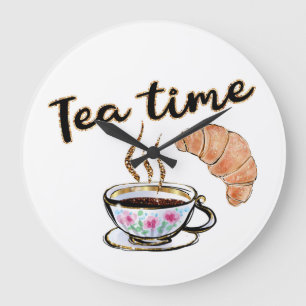 Tea time Clocks, Wall Decor, Kitchen wall Clocks