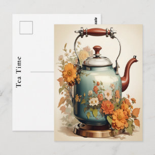 Tea Time Coffee Break Getting Together Vacation  Postcard