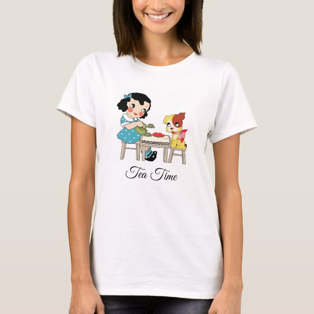 Tea Time Design T-Shirt (Front)