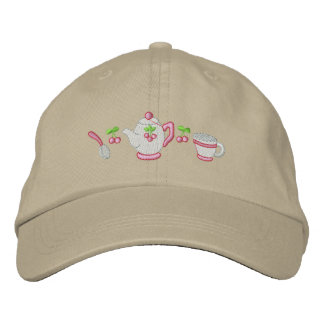 Tea Time Embroidered Hat