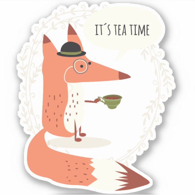 Tea time fox cute doodle (Front)