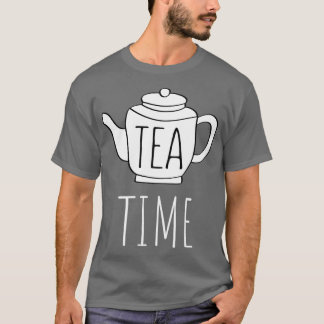 Tea Time Funny Text Pun Illustration T-Shirt