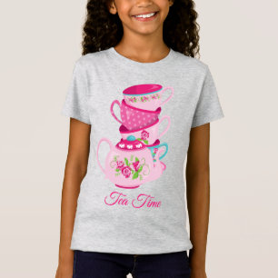 Tea Time Girls' Fine T-Shirt