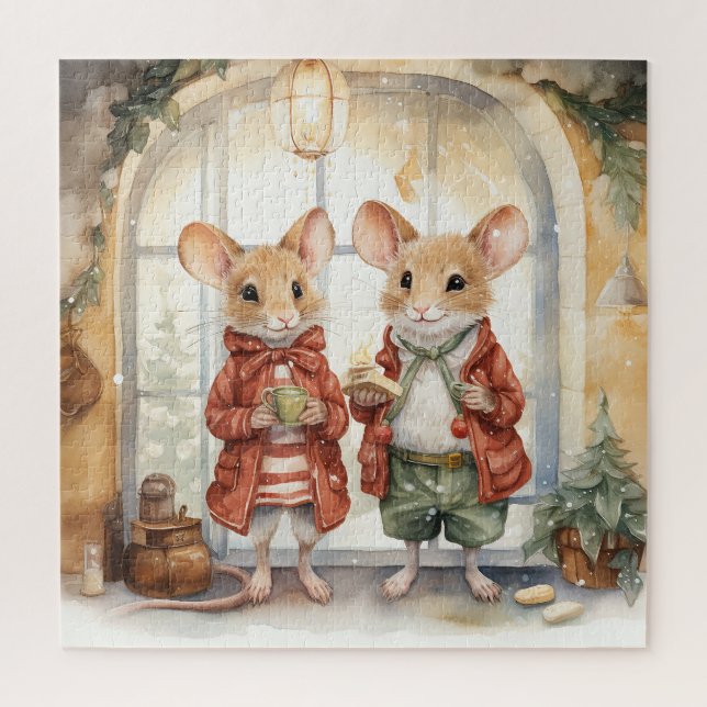 Tea Time in the Mouse Hole Jigsaw Puzzle (Vertical)