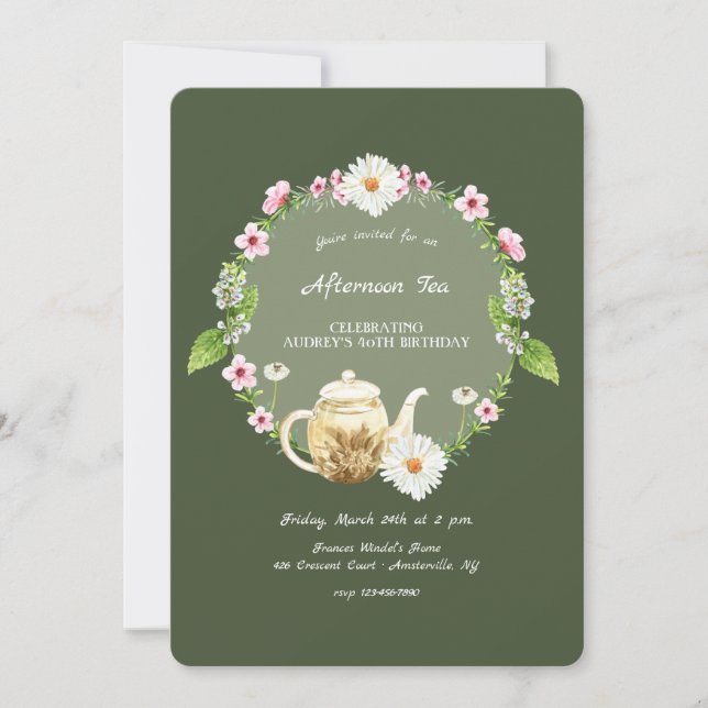 Tea Time Invitation (Front)