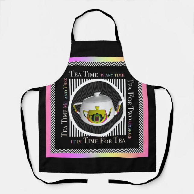 Tea Time Is Anytime  Apron (Front)