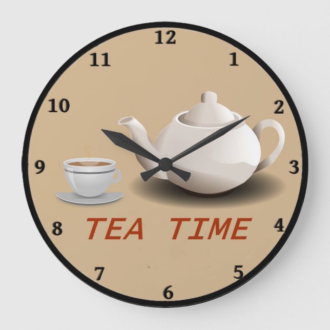 Tea Time Kitchen Clock (Front)