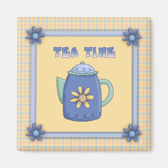 Tea Time Kitchen Magnet (Front)